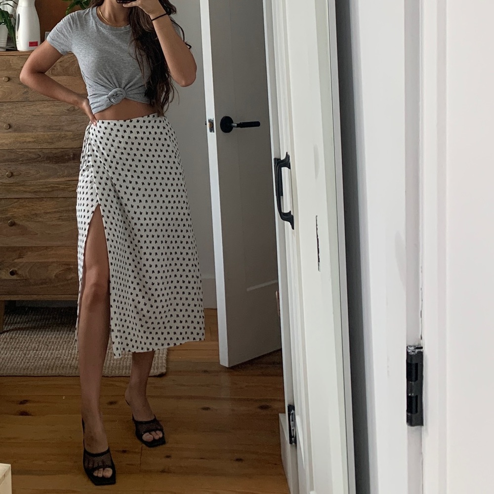 midi wrap skirt